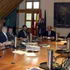 Reunión del Consejo de Administración de Caja España, para analizar la fusión con Caja Duero.