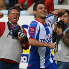 Jonatan Valle logró el ascenso con la Deportiva en la temporada 2009-2010.