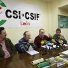 César Prieto, Máximo Ferrero, José Méndez y Nicanor García, ayer durante la rueda de prensa