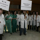 Protesta de los médicos internos residentes en una foto de archivo.