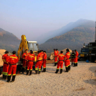 La Unidad Militar de Emergencias, en el incendio de Porcarizas en octubre de 2011.