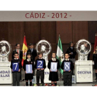 Los niños del colegio de San Ildefonso cantan el 71208, el primer premio del sorteo de El Niño, agraciado con 2 millones de euros a la serie.