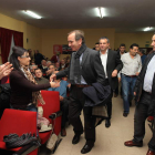 José Antonio Alonso ayer en un mitin del PSOE en la localidad de Camponaraya.