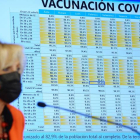 La consejera de Sanidad de la Junta de Castilla y León, Verónica Casado, comparece en rueda de prensa posterior al Consejo de Gobierno. NACHO GALLEGO