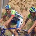 Pascual y uno de sus compañeros de equipo, durante una de las etapas de la Vuelta a la autonomía