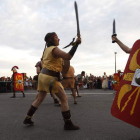 Una de las batallas entre astures y romanos que tuvieron lugar en la edición del año pasado.