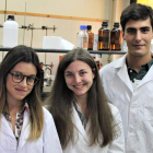 Los estudiantes María Díez, Andrea Gutiérrez y Marcos Mateos. DL