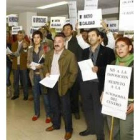 Protesta sindical del profesorado la semana pasada en Educación