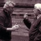 Bruno Aprea y el director de escena Luca Ronconi