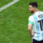 Messi, en Kazán, en su último partido con Argentina el pasado 30 de junio del 2018.