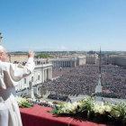 El papa Francisco durante la tradicional bendición ‘Urbi et orbi’.