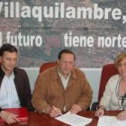 Un momento de la  firma del convenio entre el Ayuntamiento de Villaquilambre y Rebisa