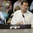 Rajoy, en su intervención en el Velódromo Arenas de la capital balear