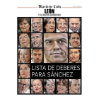 Pedro Sánchez  y los rostros de su nuevo Gobierno.