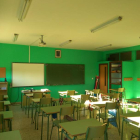 Imagen de una de las aulas tras haber sido pintada. DL