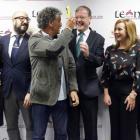 Guerrero y Silván, en el centro, durante la presentación.