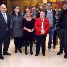 Miguel Ángel del Egido, Joaquín Arias, Belén González, Carrasco. Luisa Pastor y jugadores del Hécules de Alicante.