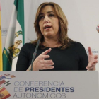 La presidenta andaluza, Susana Díaz, este martes al término de la conferencia de presidentes.