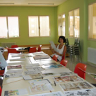 Participantes de un taller de comic