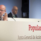 El presidente del Banco Popular, Emilio Saracho, en la junta de accioinistas de la entidad.