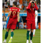 Cristiano Ronaldo se lamenta del penalti fallado frente a Irán. LESSER