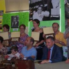 Un momento del homenaje tributado a los residentes de la Casa Infantil Covadonga.