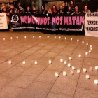 Manifestación contra la violencia machista en Zaragoza
