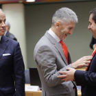 Fernando Grande Marlaska con el ministro italiano de Interior. OLIVIER HOSLET