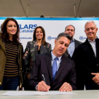 Xavier García Albiol junto a otros miembros de la candidatura del PPC