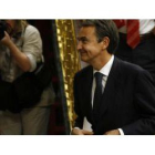 El presidente del Gobierno, José Luis Rodríguez Zapatero, esta tarde en el Congreso.