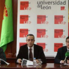 Juan José Lanero, Jesús María Nieto y Fernando Lizcano durante la presentación.