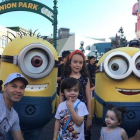 Andrés Iniesta, con su familia.