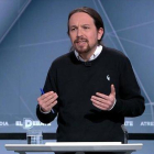 Pablo Iglesias en el debate de Atresmedia.