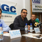 Santiago Duarte, Manuel Moya y Ángel González, miembros de AUGC.