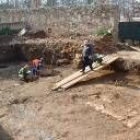 Las excavaciones arqueológicas en uno de los espacios que ocupará el centro Lyda ya han comenzado