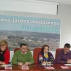 Los miembros del equipo de gobierno, en la rueda de prensa de ayer