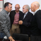 Demetrio Madrid, ayer hablando con Omar Rodríguez.