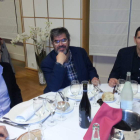Gallardo, Arribas y Olano, en la cena de ayer en Ponferrada.