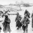 Soldados alemanes hechos prisioneros en Stalingrado.