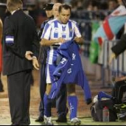 Fran se retiraba resignado tras ver la roja directa que le mostró el andaluz Pérez Montero