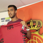 Fofo, durante su presentación ayer con el Real Mallorca.