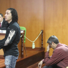 José Villanueva, en el juicio de Ponferrada. Sentados Melcón, José y Timoteo Pintado.