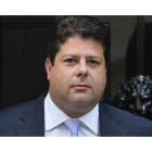 El ministro principal de Gibraltar, Fabian Picardo, tras reunirse el pasado 30 de agosto con David Cameron en Londres.