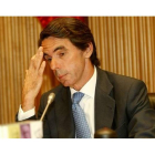 José María Aznar, en la presentación de un libro de la FAES en el Congreso de los Diputados.