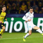 Bale remata a gol en el partido contra el Dortmund el 26 de septiembre, el último que ha jugado esta temporada.