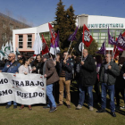 Los PDI laborales se concentraron en la campa entre Biológicas y Filosofía. RAMIRO