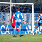 Aridane anotó el gol del empate con un testarazo impecable a placer después de un buen servició de Hugo Rodríguez tras pase de Señé. ALEXANDRE VARELA