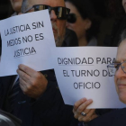 Protesta de los abogados del turno de oficio. FERNANDO OTERO