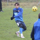 Miguel Ángel, en uno de sus últimos entrenamientos con la Ponferradina.