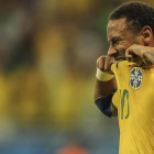 Neymar, durante un encuentro con Brasil.